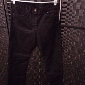 Levis 501 Jeans Mens 34x32 Original Straight Black Wash Button Fly Denim Red Tab